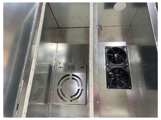 Combination, Spray Booth, Powder Coating Oven, Curing oven, Cerakote Oven, Powder Coating Oven / Curing Oven Inside Front Center