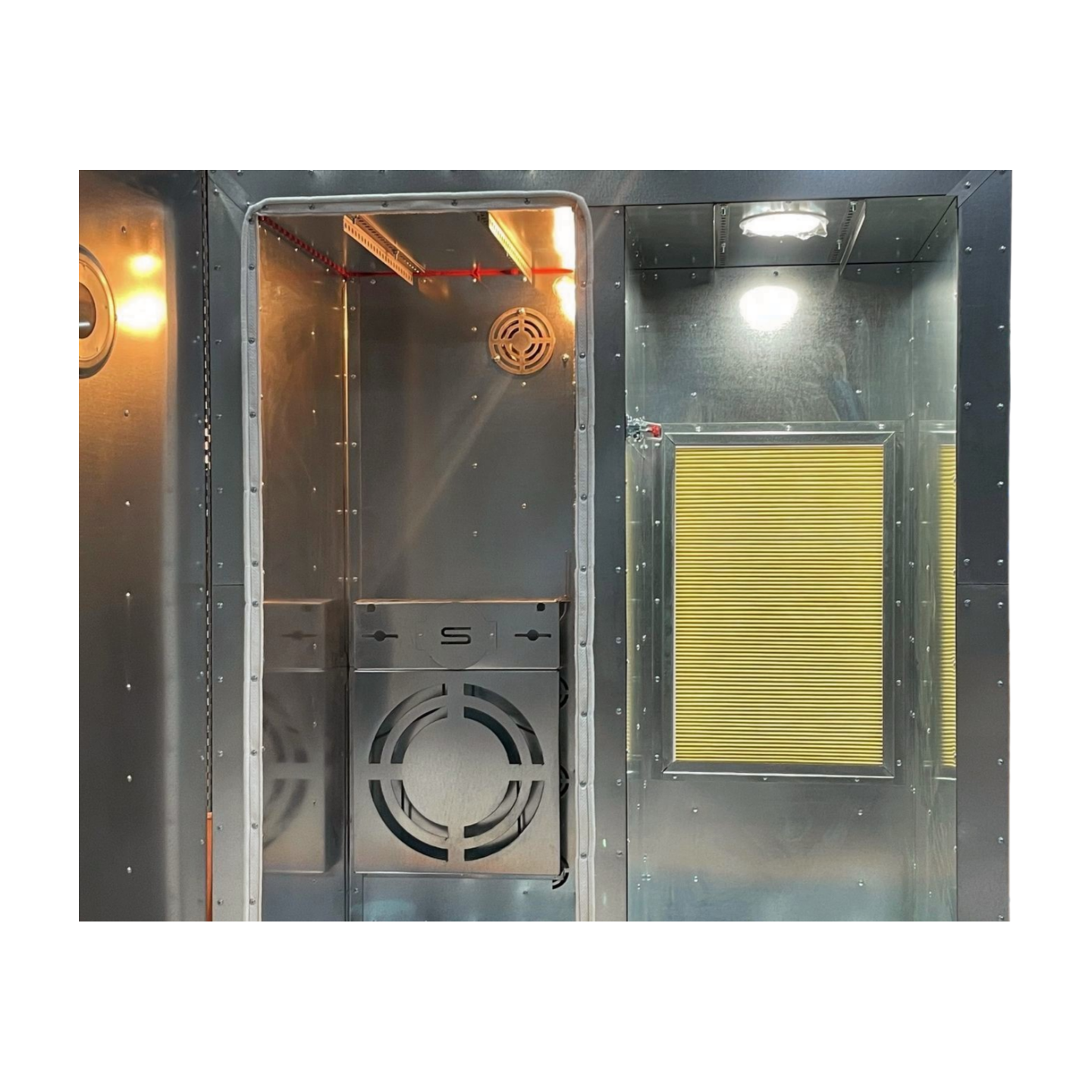 Combination, Spray Booth, Powder Coating Oven, Curing oven, Cerakote Oven, Powder Coating Oven / Curing Oven Front Center Light