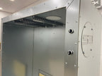 The 6x4x2 booth's light and fan switches and Silverback badge