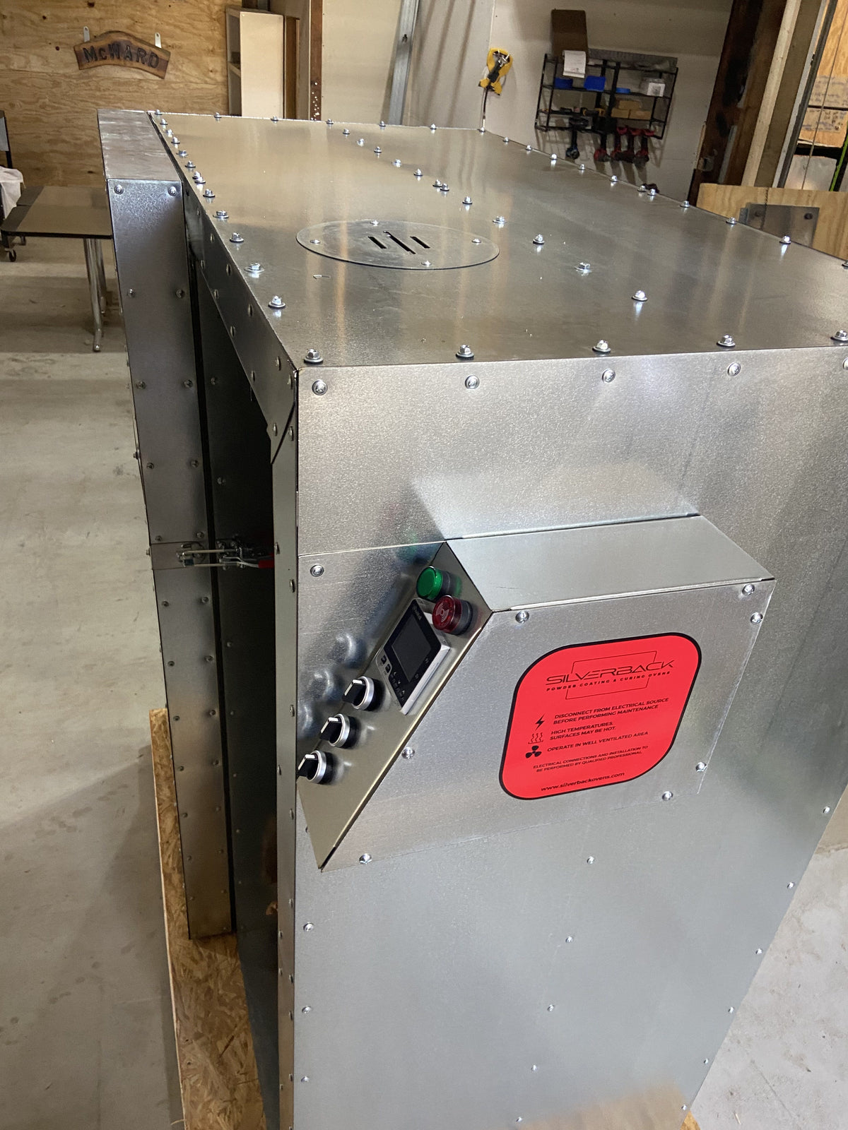 5x2x2 combo control panel and safety placard