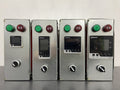 From the standard 48x48 to the 3XL 96x96, the four LCD PID display sizes side by side