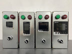 From the standard 48x48 to the 3XL 96x96, the four LCD PID display sizes side by side