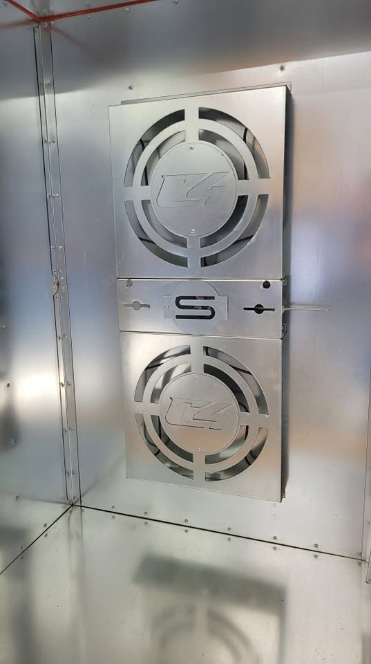 Their logo, cut into the burner covers