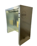 Silverback 5x4x2 powder coating spray booth, angled view on white